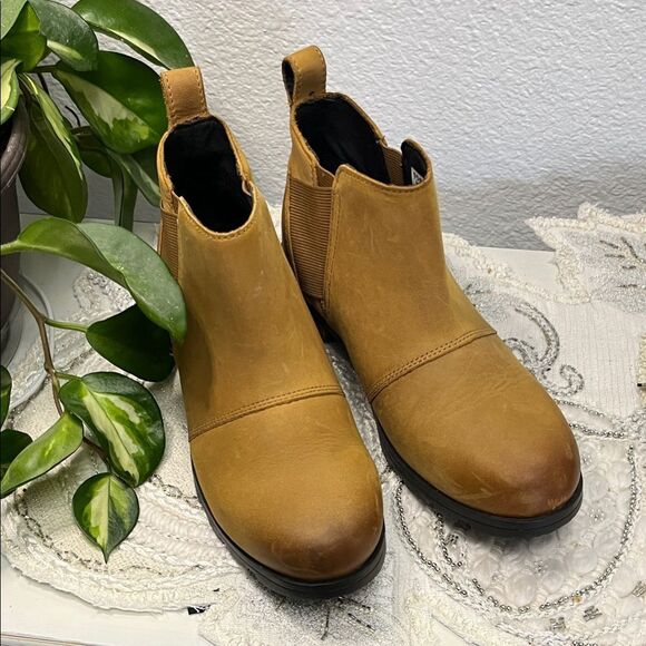 🎉HP🎉 Sorel Brown Leather Ankle Booties - Picture 1 of 16